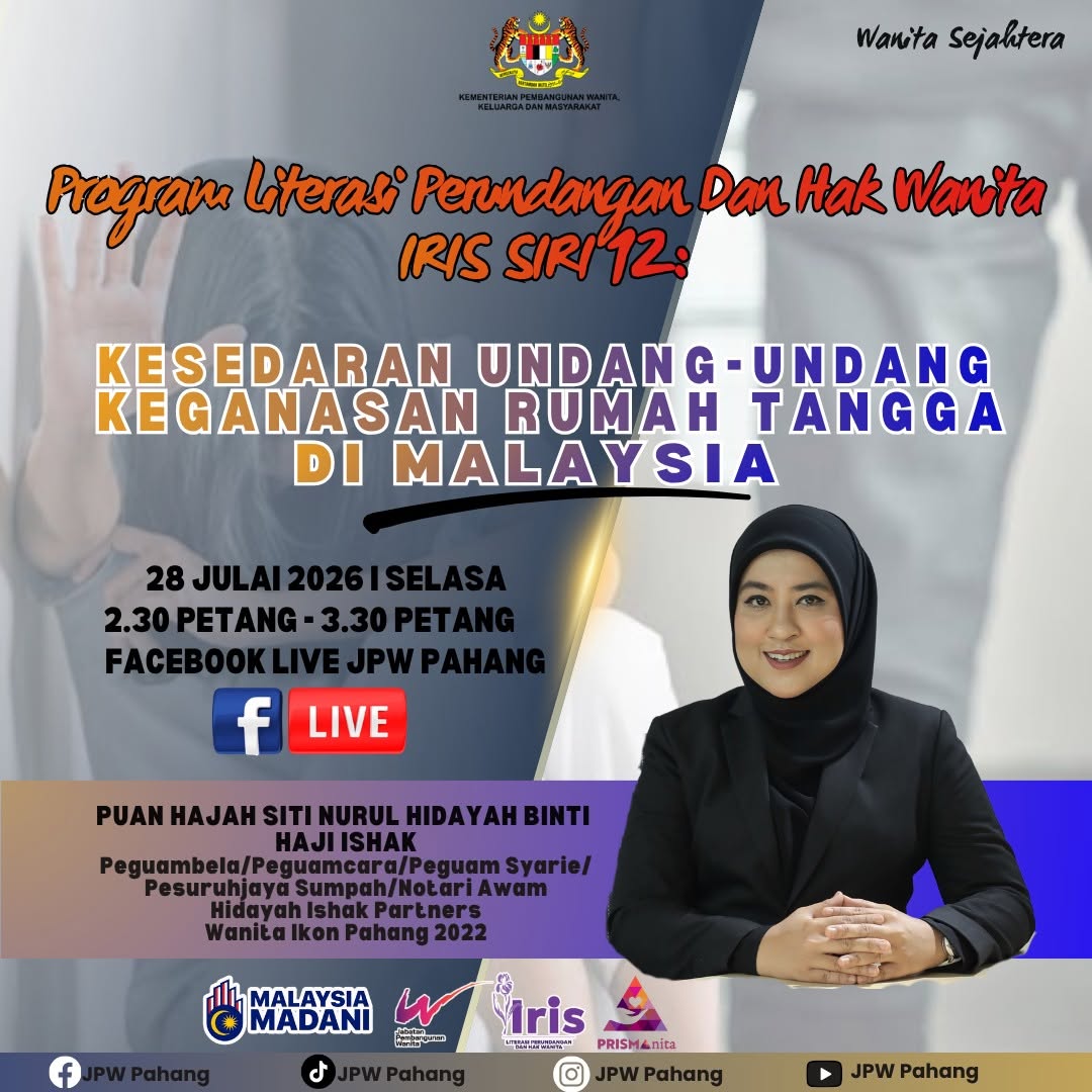 Wanita Sejahtera: Program Iris Siri 12: Keganasan Fizikal, Bukan Sekadar Masalah Domestik