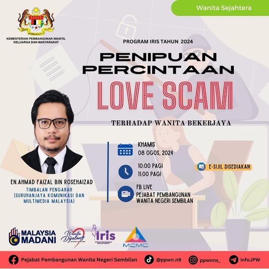 Wanita Sejahtera: Penipuan Percintaan (Love Scam) Terhadap Wanita Bekerjaya 