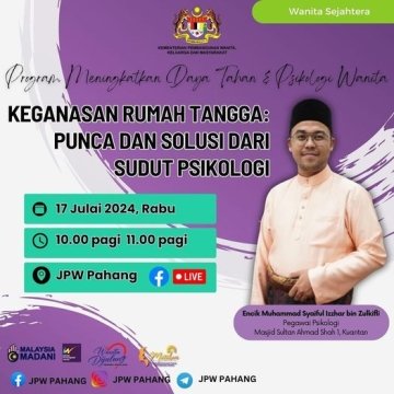 Wanita Sejahtera: Keganasan Rumah Tangga: Punca Dan Solusi Dari Sudut Psikologi